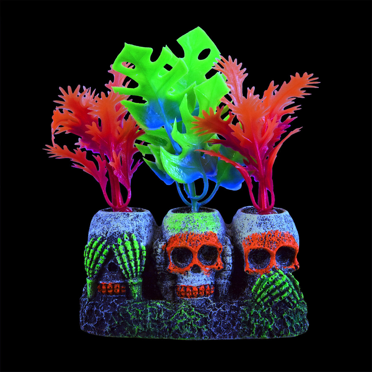 fish tank accessories glow in the dark Underwater Treasures Glowing Plant Skulls – Catching Smallmouths With Hair SS_MAP_50 3cm In The Dark Size:BGMQ18000-H