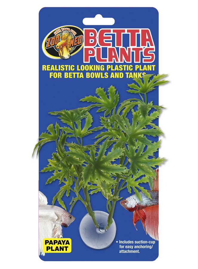 betta plastic plants Zoo Med Betta Plant Papaya – KensFish.com