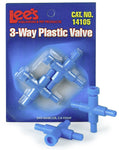 Lees 3 Way Plastic Valve 2 Pack