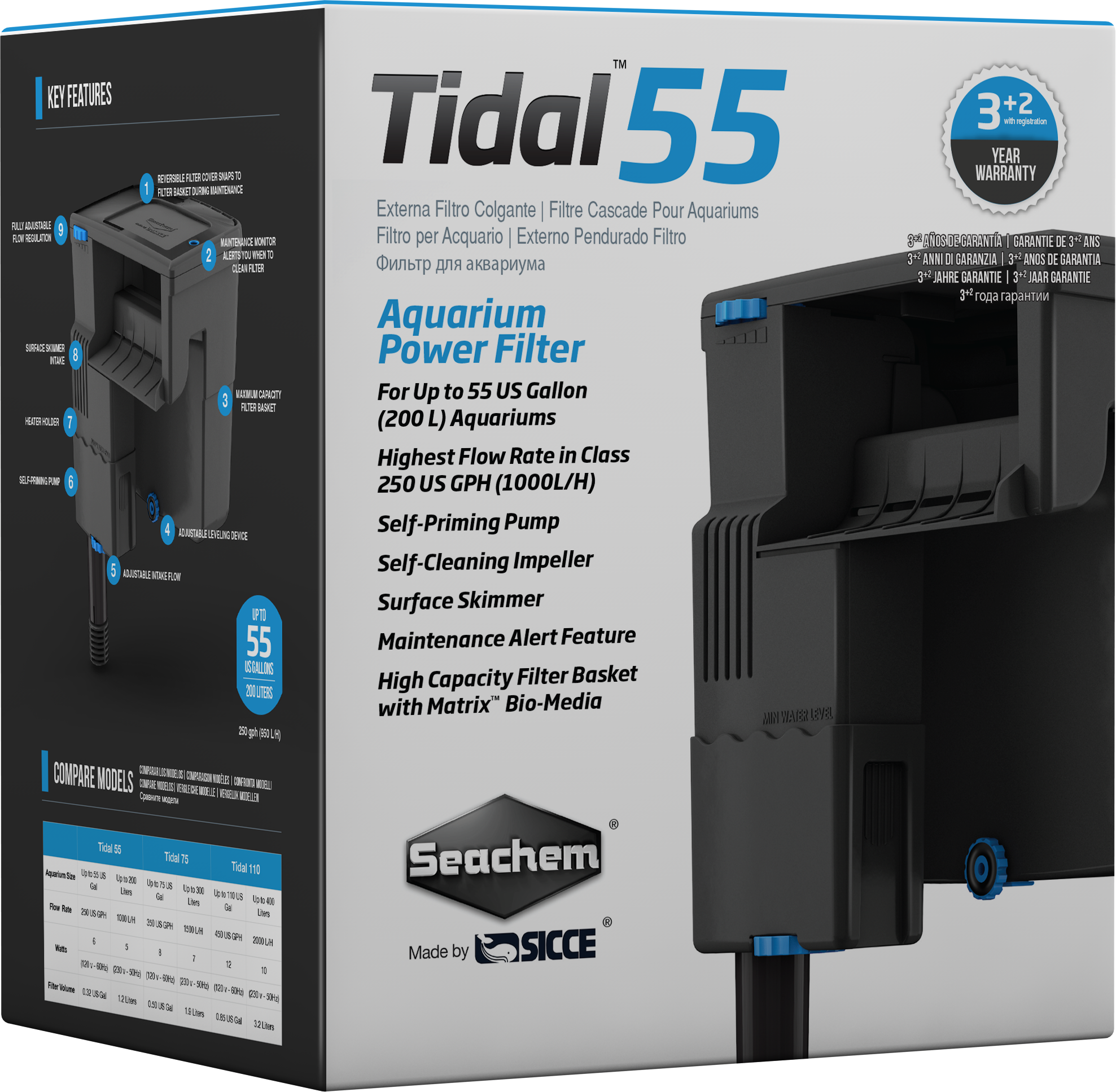 Seachem Tidal 55 Power Filter – KensFish.com