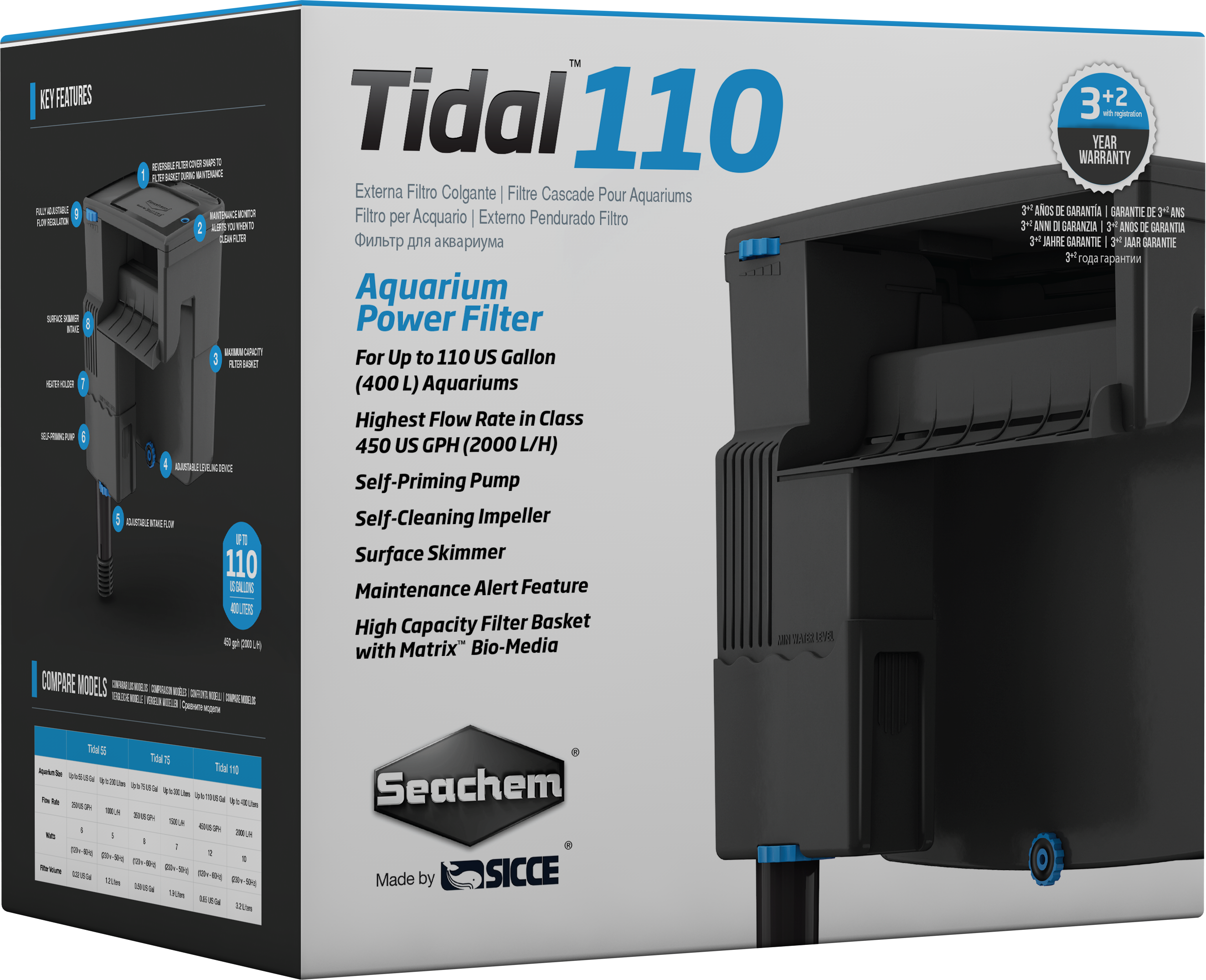水槽 Y fish Man Seachem Tidal 110 Power Filter – KensFish.com