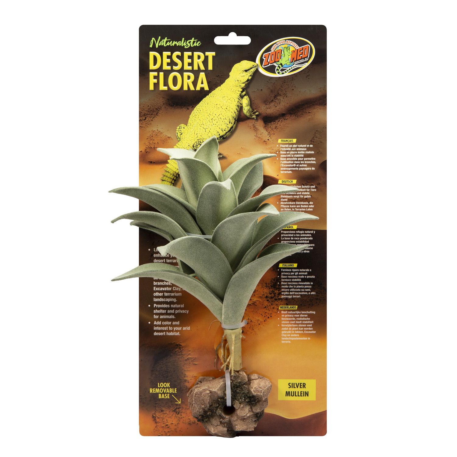 plastic desert animals and plants Zoo Med Naturalistic Desert Flora Silver Mullein Plant – KensFish.com
