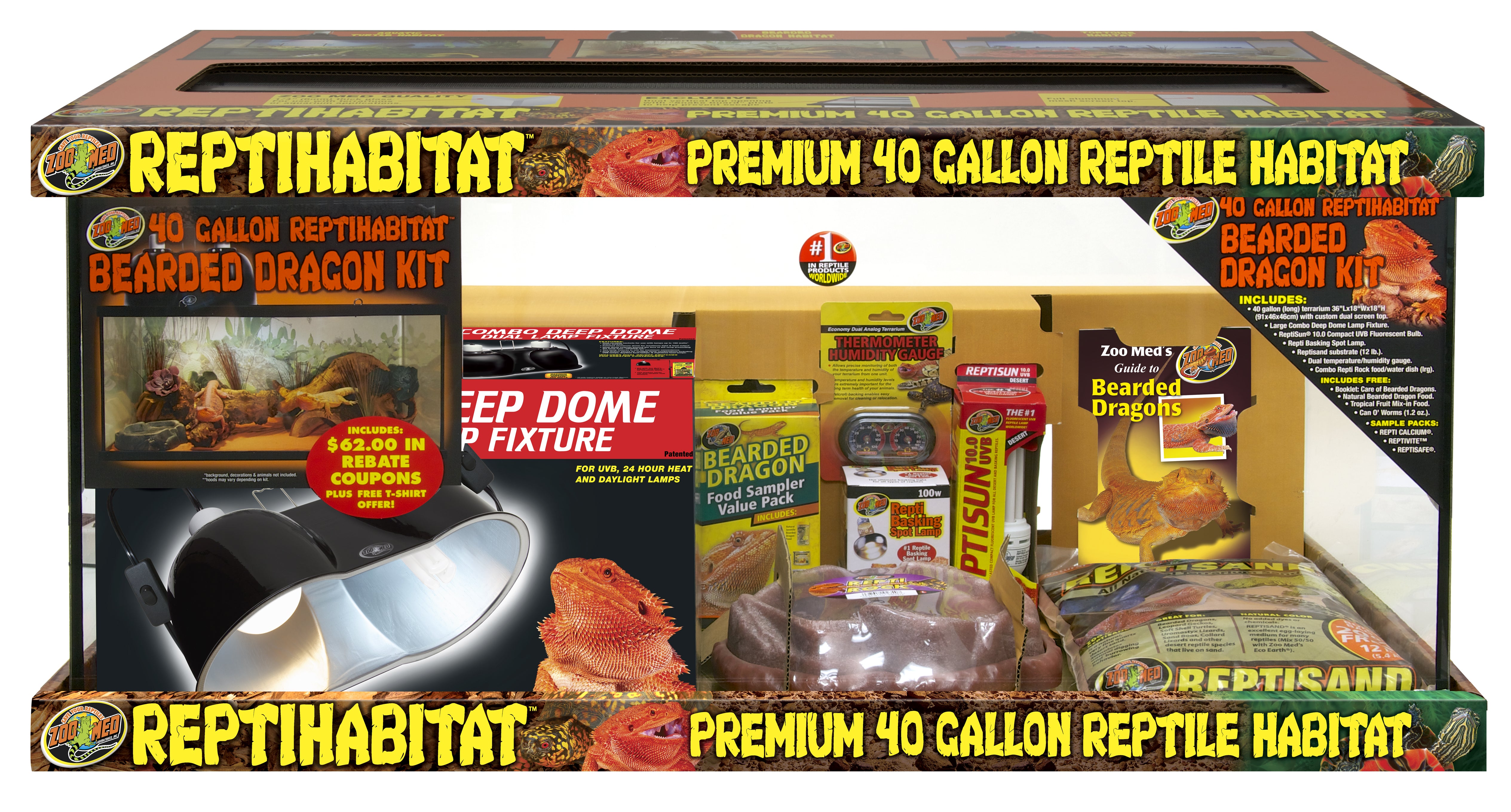 Zoo Med 40 Gallon Reptihabitat Bearded Dragon Kit – KensFish.com