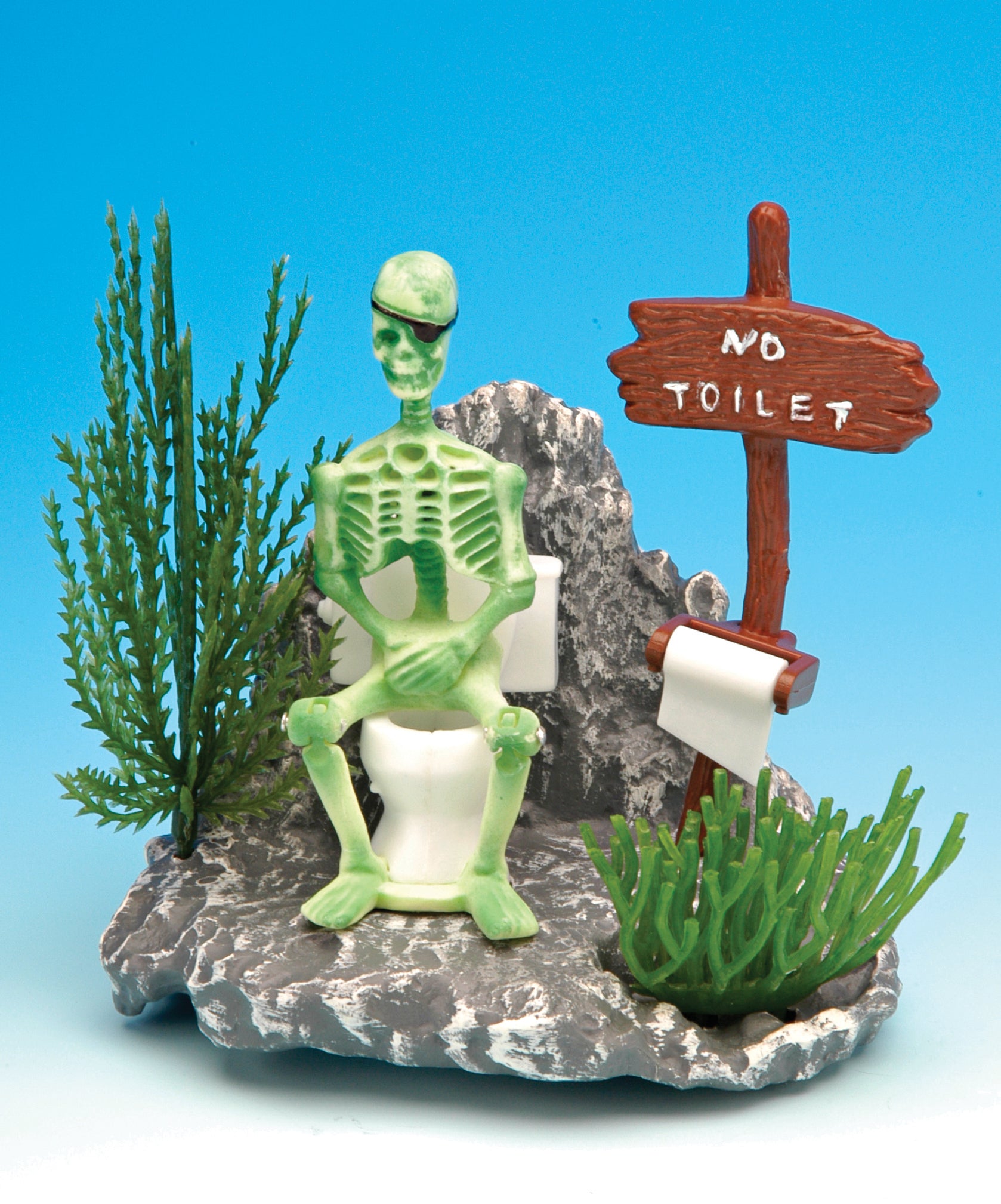 Penn Plax Air Action Skeleton on Toilet – KensFish.com