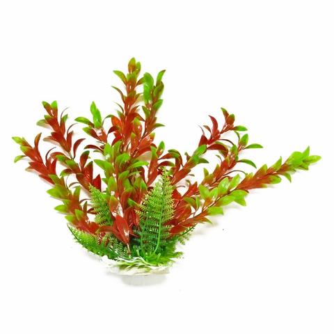 plastic plants for fish tank Aquatop Hygro Like Green/Red Plastic Plant – KensFish.com