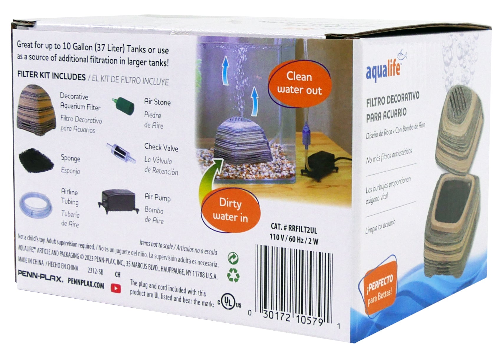 fish tank air filter accessories Aqualife Decorative Aquarium Filter with Air Pump – KensFish.com