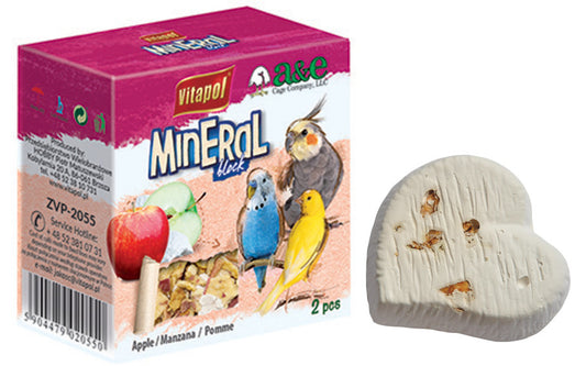 a-e-cages-vitapol-infused-mineral-block-birds-apple-35-gram