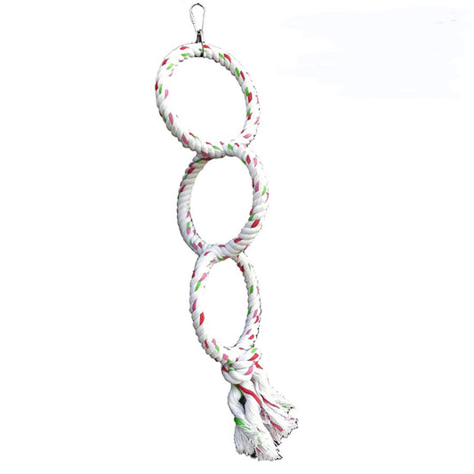 a-e-cages-happy-beaks-triple-ring-rope-swing-bird-toy