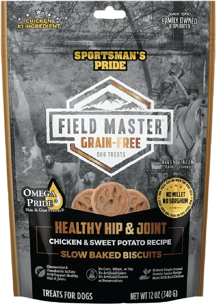 sportsmans-pride-field-master-healthy-hip-joint-chicken-sweet-potato-grain-free-dog-biscuits-12-oz