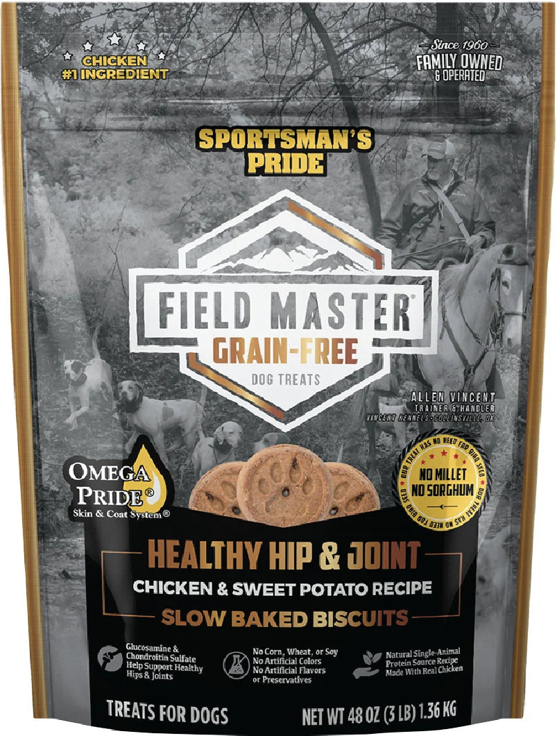 sportsmans-pride-field-master-healthy-hip-joint-chicken-sweet-potato-grain-free-dog-biscuits-3-lb