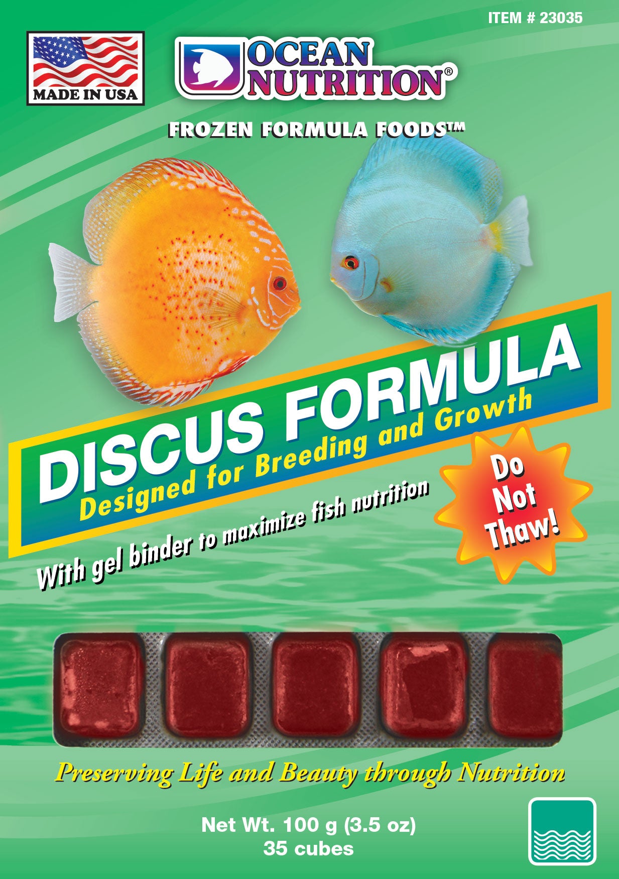 Ocean Nutrition Discus Formula 3.5 oz. Frozen Fish Food Cubes
