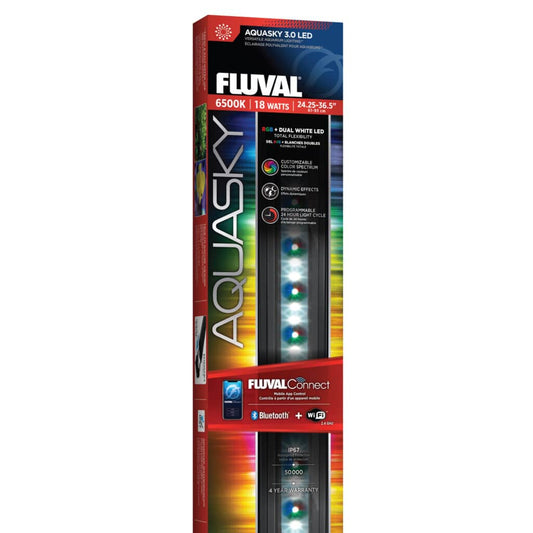 Fluval Aquasky 3.0 LED Aquarium Light 24.25-36.5 Inches Long 18 Watts