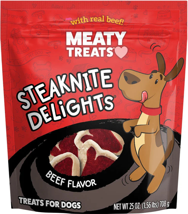 Meaty Treats Steaknite Delights Beef Flavor Dog Treats 25 oz.