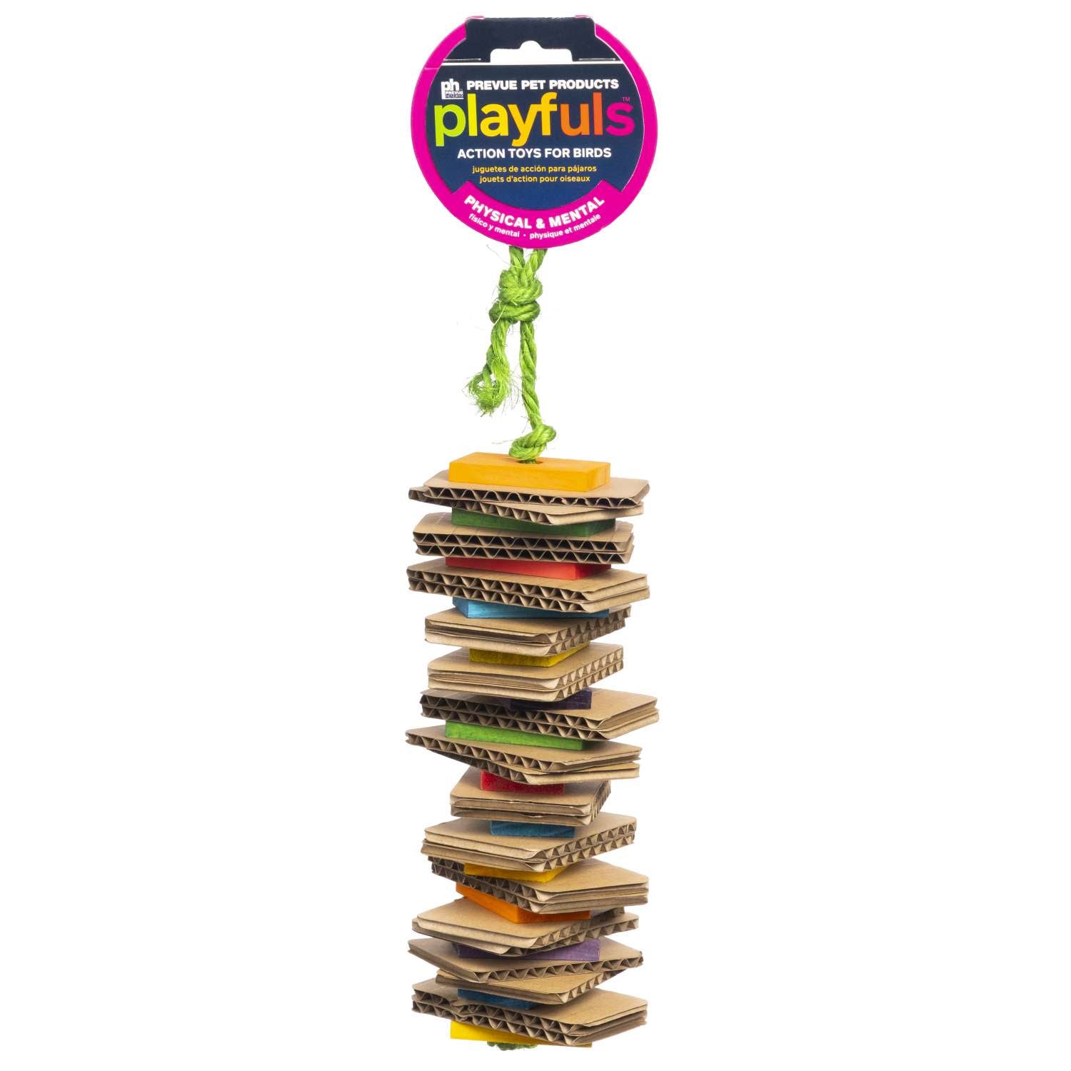 prevue-pet-playfuls-shredding-stack-bird-toy