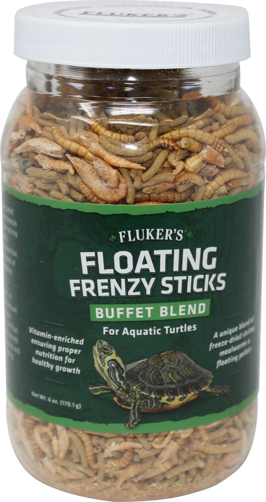 flukers-buffet-blend-aquatic-turtles-floating-frenzy-sticks-freeze-dried-food-6-oz