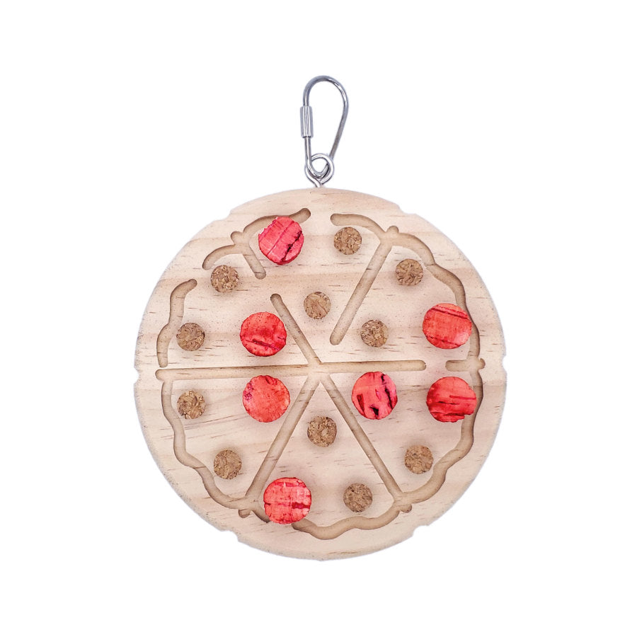 a-e-cages-happy-beaks-wood-cork-pizza-bird-toy
