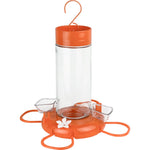 Nature's Way Orange Blossom Glass Oriole Feeder with Jelly Attachments