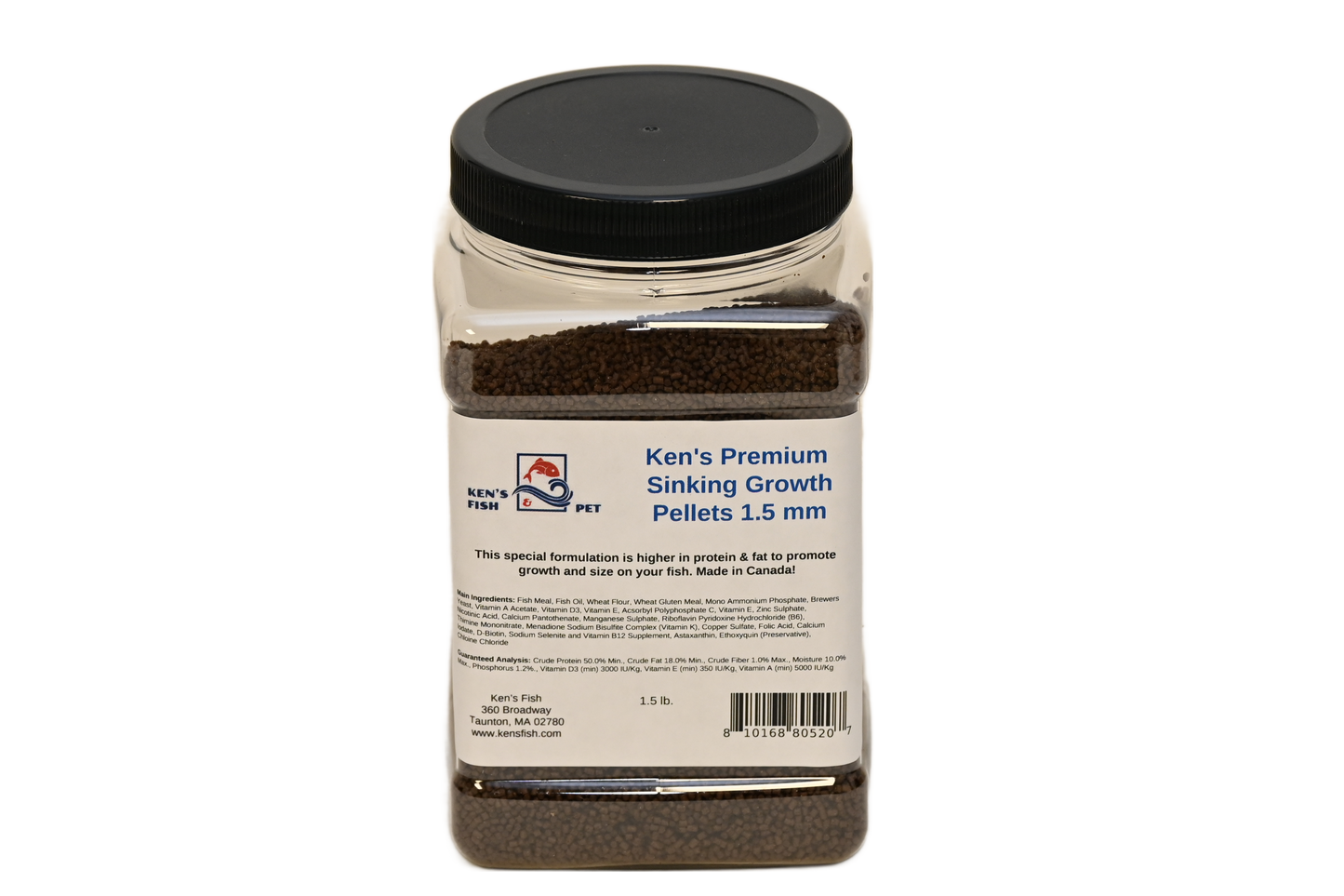 kens-premium-sinking-growth-pellets-1-5-mm-1.5-lb-jar