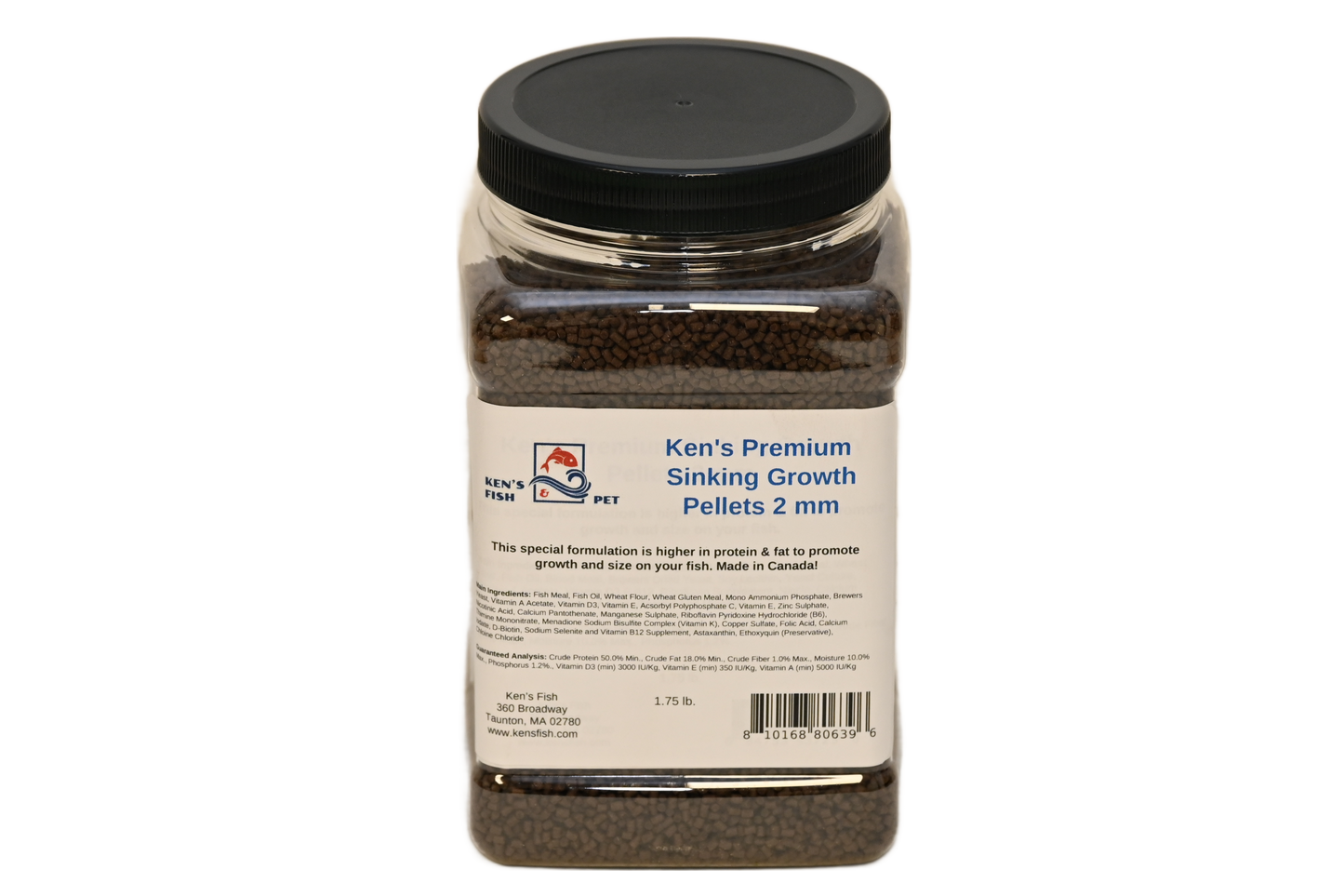 kens-premium-sinking-growth-pellets-2-mm-1.75-lb-jar