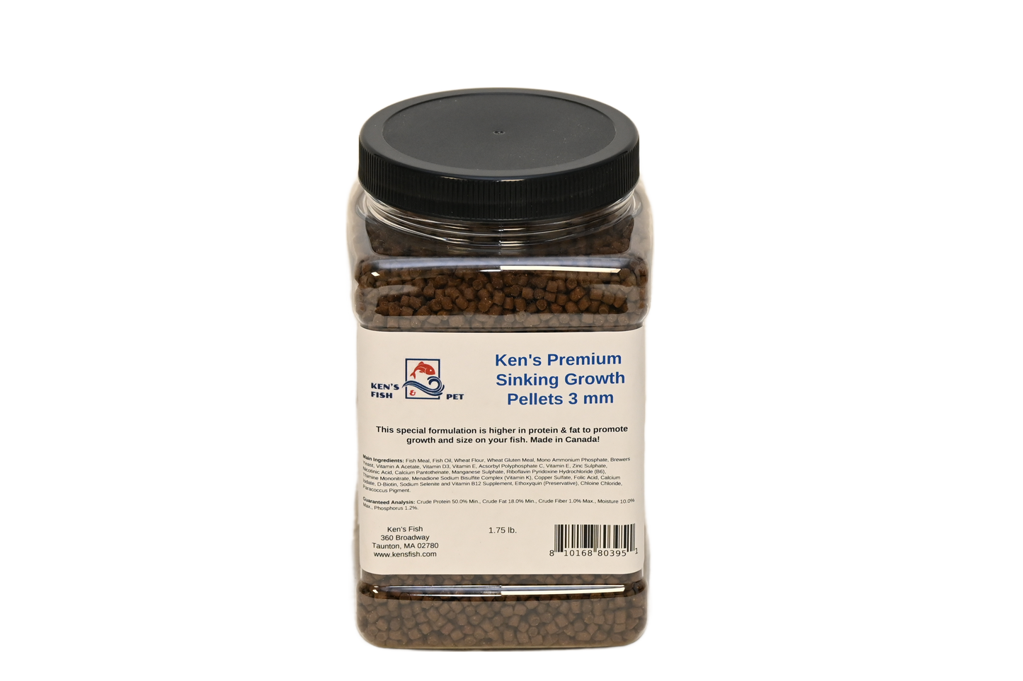 kens-premium-sinking-growth-pellets-3-mm-1.75-lb-jar
