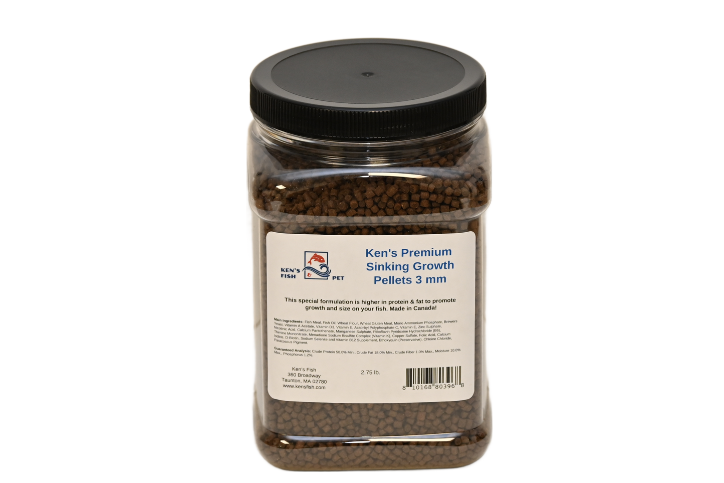 kens-premium-sinking-growth-pellets-3-mm-2.75-lb-jar