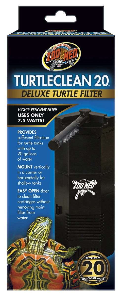 External Turtle Filter Zoo Med Turtle Clean 20 Deluxe Turtle Filter – KensFish.com