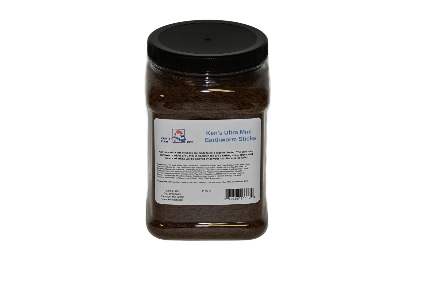 kens-ultra-earthworm-mini-sticks-2-25-lb-jar
