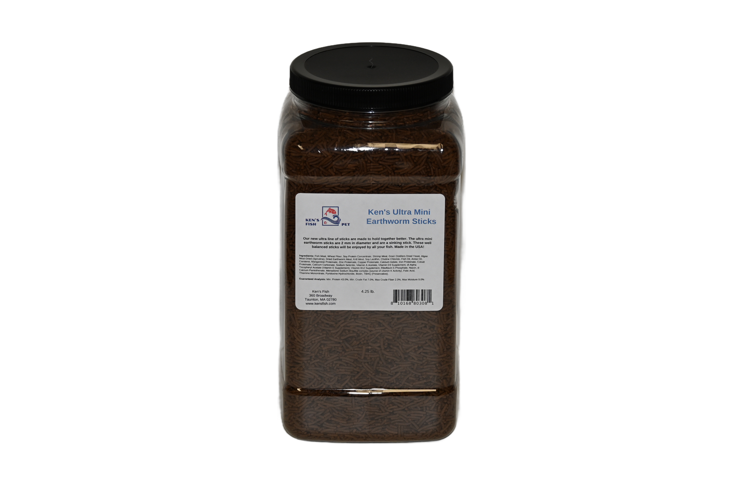 kens-ultra-earthworm-mini-sticks-4-25-lb-jar
