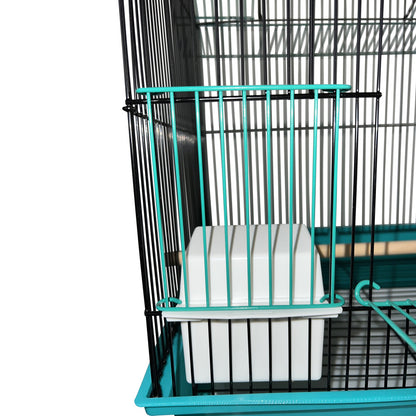 a-e-cages-2-tone-house-top-bird-cage-green-black-side