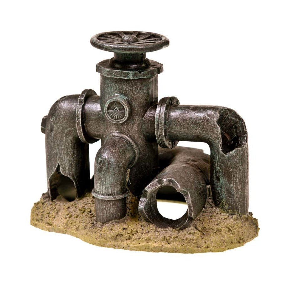 Blue Ribbon Pet Exotic Environments Pipes with Valve Aquarium Ornament