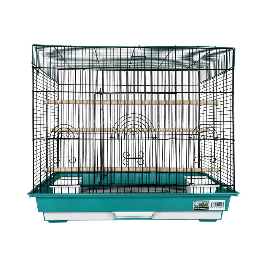 a-e-cages-2-tone-flat-top-bird-cage-green-black