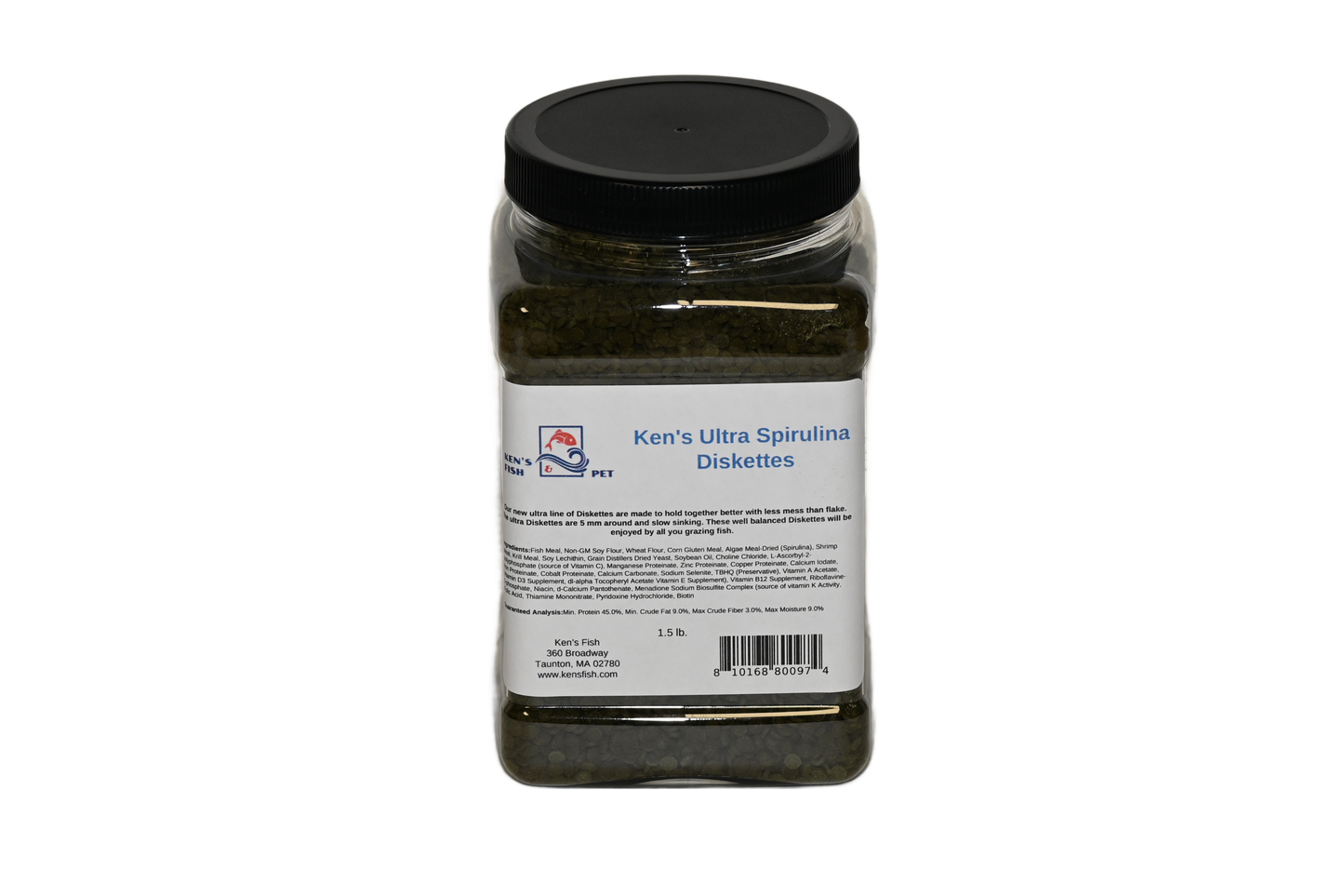 kens-ultra-spirulina-mini-wafers-1.5-lb-jar