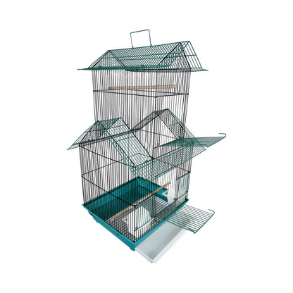 a-e-cages-2-tone-house-top-bird-cage-green-black