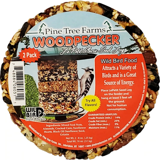 pine-tree-farms-le-petit-classic-woodpecker-seed-log-8-oz-2-pack