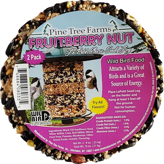 Pine Tree Farms Le Petit Fruitberry Nut Classic Seed Log 8 oz. (2 pack)