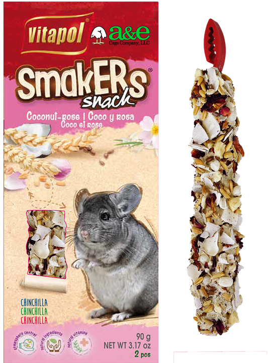 a-e-smakers-chinchilla-coconut-rose-petal-stick-treat-317-oz-2-pack