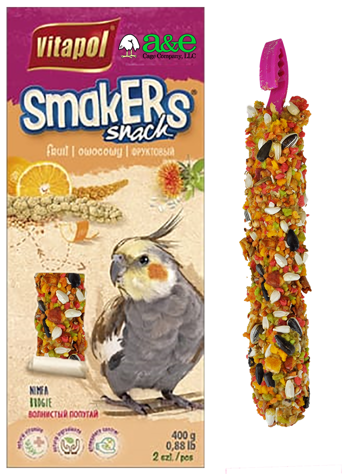 A&E Smakers Cockatiel Fruit Treat 2 Pack