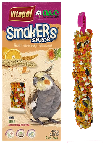 A&E Smakers Cockatiel Fruit Treat 2 Pack