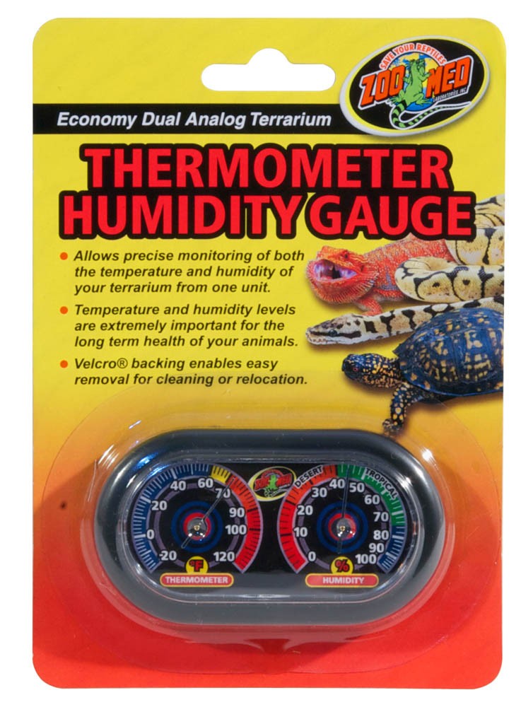 Zoo Med Analog Dual Thermometer & Humidity Gauge 