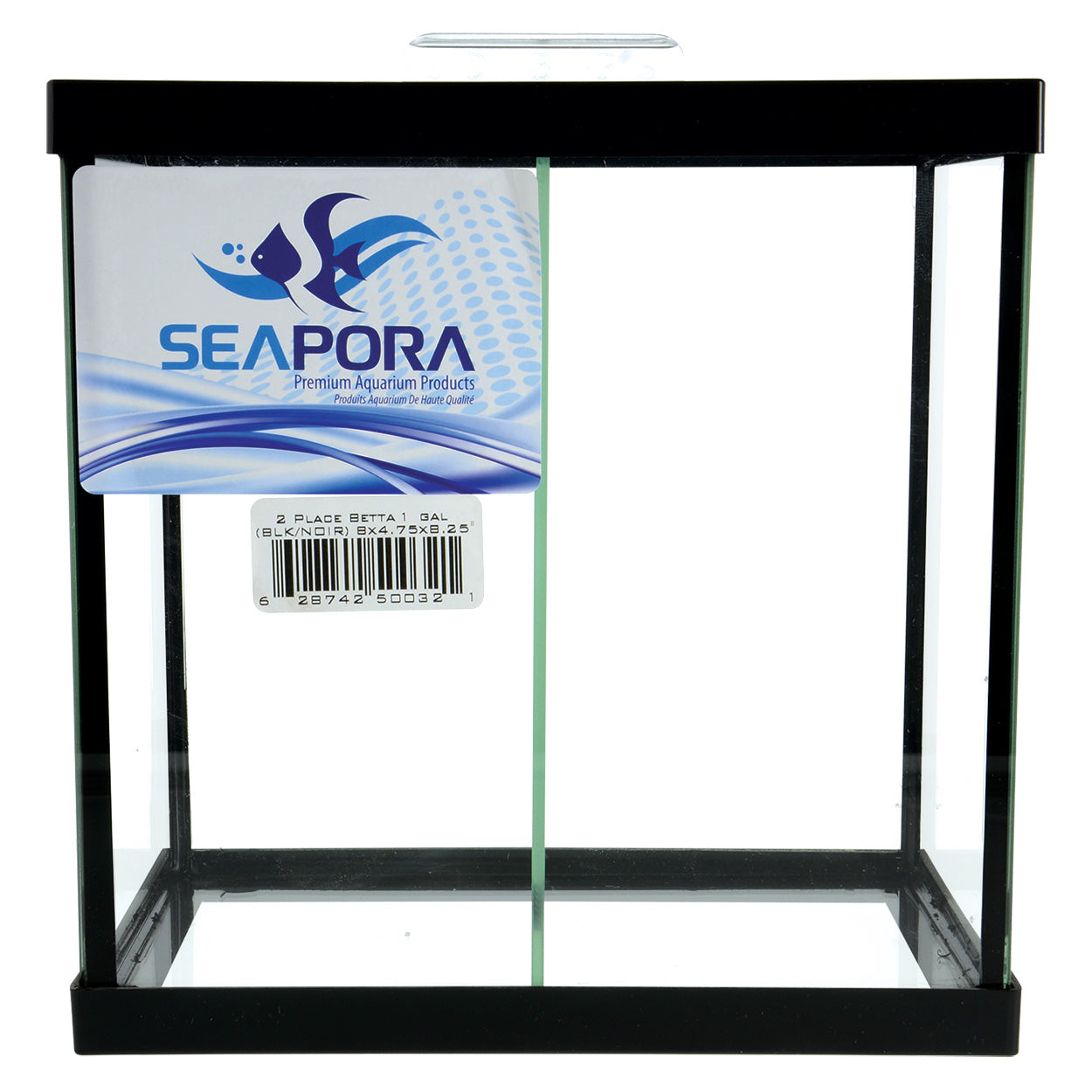 Seapora Betta Tank 2 Compartment 1 Gallon