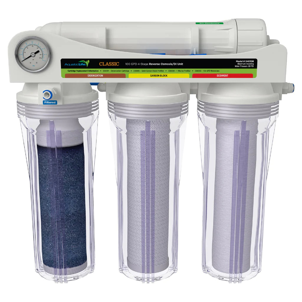 Aquatic Life Classic 100 GPD 4-Stage Reverse Osmosis/Deionization System