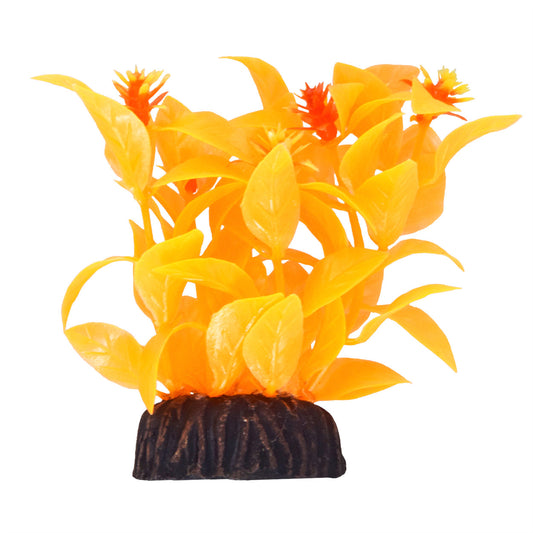 Underwater Treasures Ludwigia Orange Plastic Plant