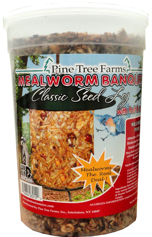 Pine Tree Farms Mealworm Classic Banquet Seed Log 72 oz.