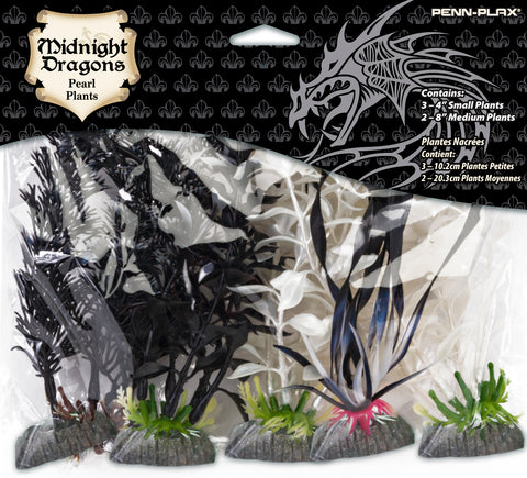 Penn Plax Midnight Dragon Plants 5 Pack