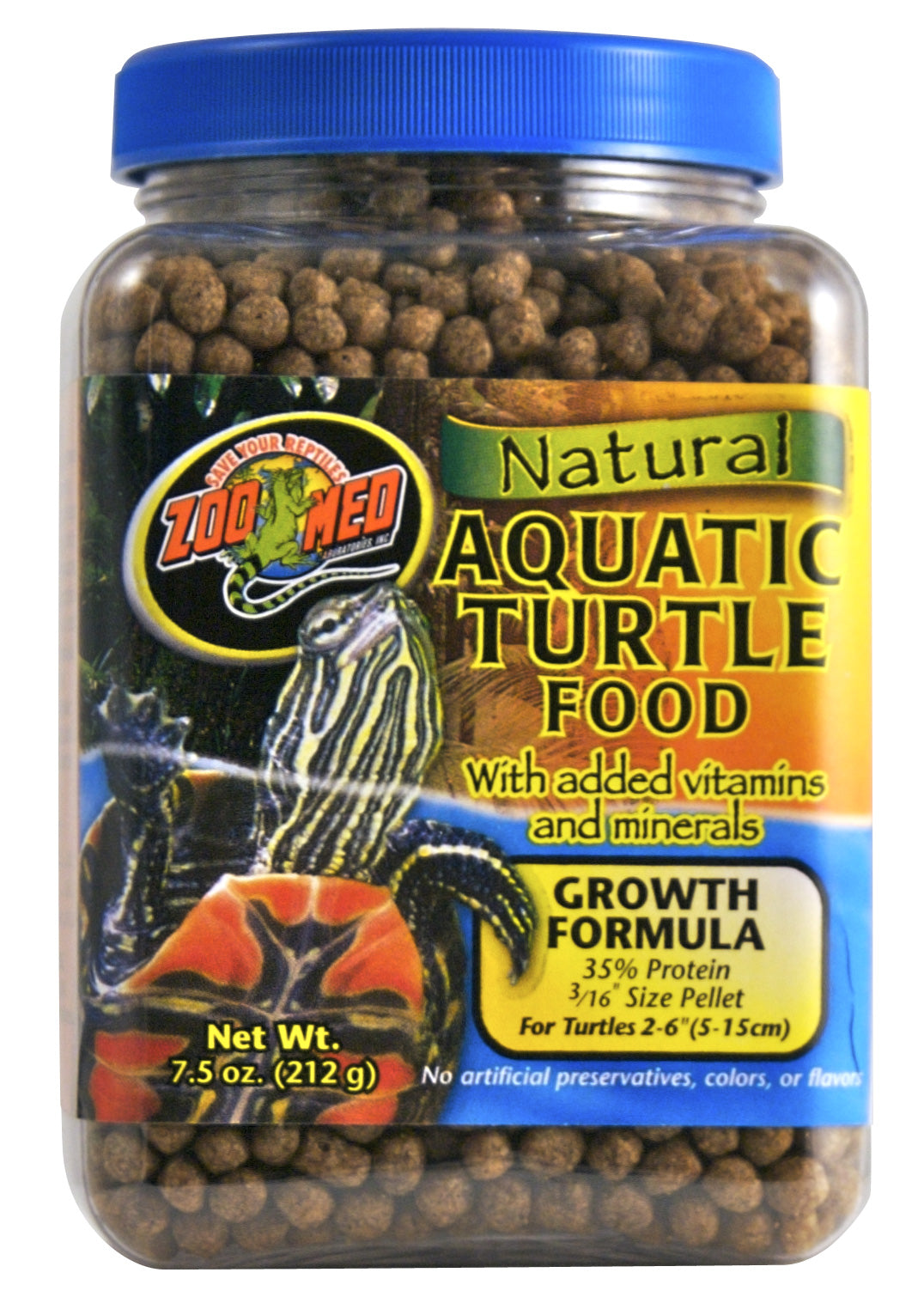 Zoo Med Natural Aquatic Turtle Food Growth Formula – KensFish.com