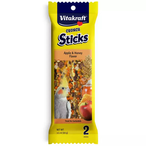 Vitakraft Crunch Sticks Apple & Honey Flavor Treat 3.5 oz. (Pack of 2)